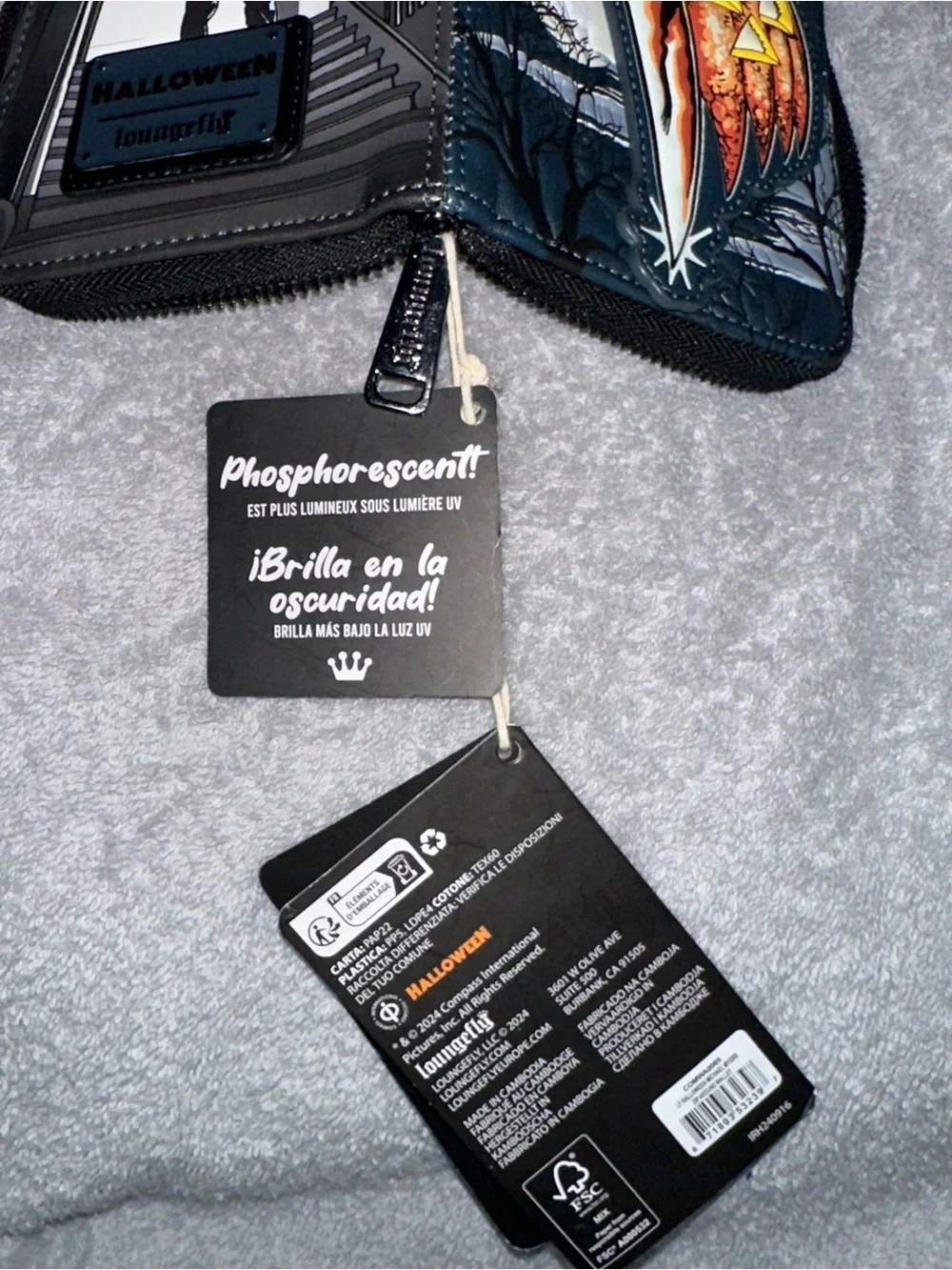 Halloween Michael Myers Loungefly Zip Wallet - Black & Orange